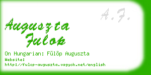 auguszta fulop business card