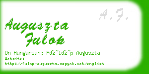 auguszta fulop business card